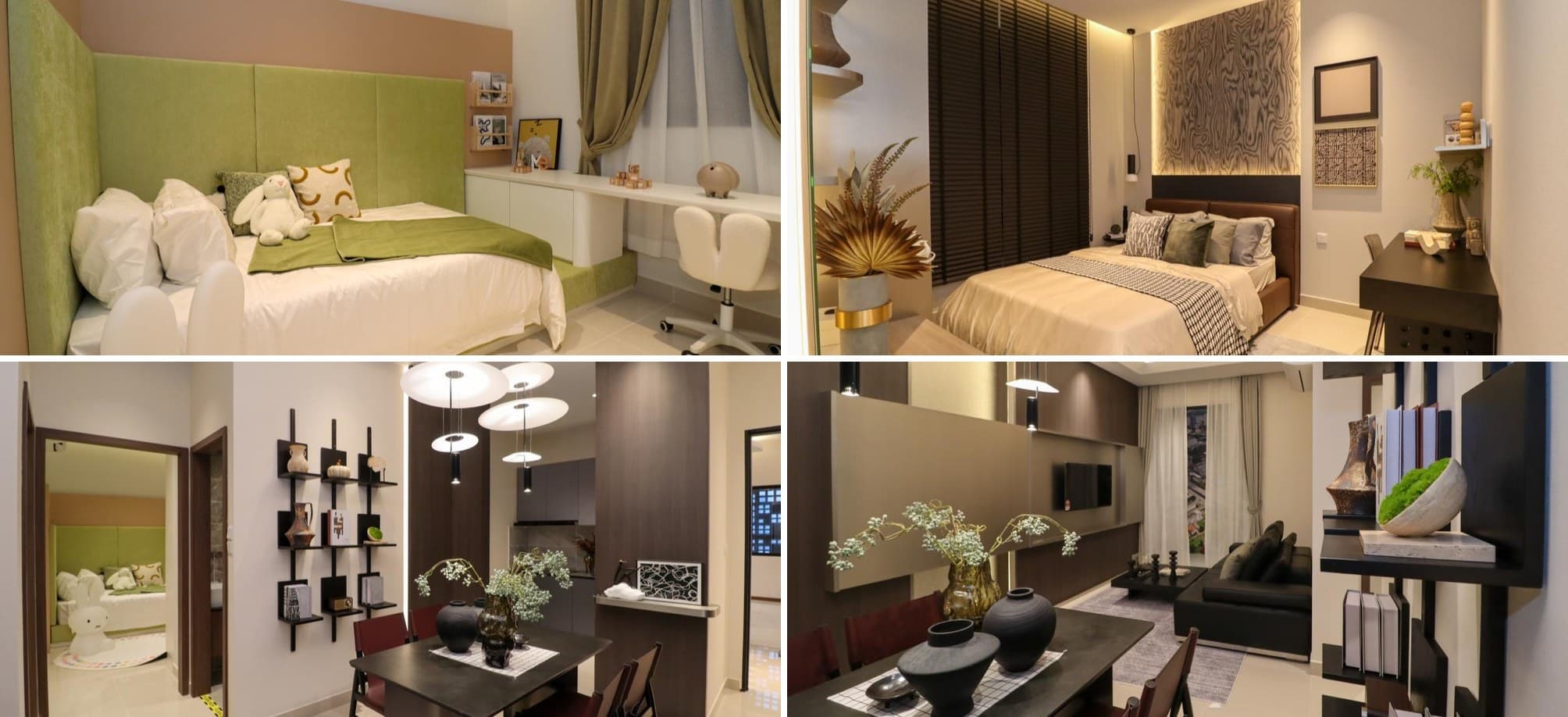 Type B show unit kitchen and living interiors